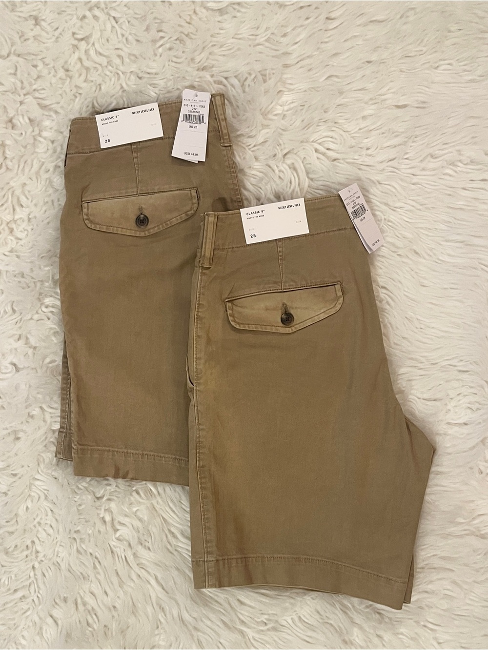 American Eagle Classic 8” Men’s Next Level Flex Shorts - Khaki - Above Knee